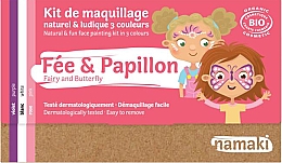 Düfte, Parfümerie und Kosmetik Schminkset für Kinder - Namaki Fairy & Butterfly 3-Color Face Painting Kit (Gesichtsfarbe 7,5g + Pinsel 1 St. + Accessories 2 St.)