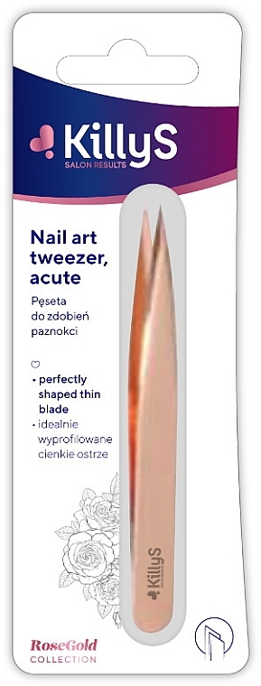 Pinzette - KillyS Nail Art Tweezer Rose Gold — Bild N1