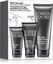 Clinique For Men Daily Age Repair Set (Gesichtswaschlotion 50ml + Gesichtspeeling 30ml + Gesichtsbalsam 100ml) - Anti-Aging-Gesichtspflegeset für Männer — Bild N1