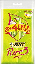 Einwegrasierer mit Aloe Vera für Damen , 12St. - Bic Pure 3 Lady — Bild N2