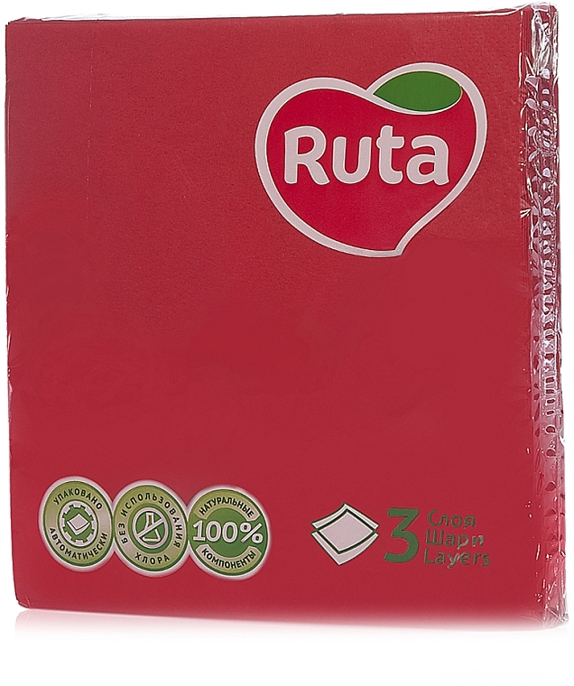 Papierservietten rot - Ruta Color  — Bild N1