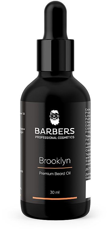Bartöl - Barbers Brooklyn Premium Beard Oil — Bild N1