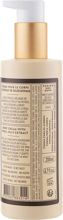 Körpercreme mit Gelée Royale - Panier Des Sens Royal Body Cream Organic Honey — Bild N2