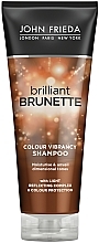 Düfte, Parfümerie und Kosmetik Feuchtigkeitsspendendes und farbschützendes Shampoo für dunkles Haar - John Frieda Brilliant Brunette Colour Protecting