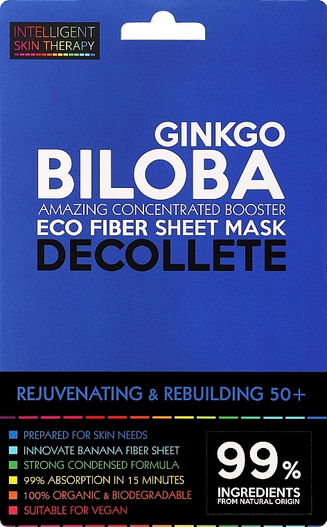 Verjüngende und regenerierende Tuchmaske für das Dekolleté mit Gingko Biloba-Extrakt 50+ - Beauty Face IST Rejuvenating & Rebuilding Decolette Mask Ginkgo Biloba — Bild N1