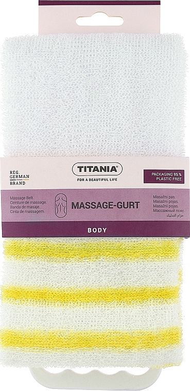 Rückenwaschgurt weiß-gelb - Titania — Bild N1