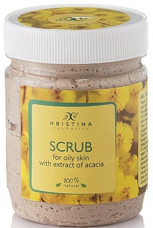 Gesichtspeeling mit Akazienextrakt für fettige Haut - Hristina Cosmetics Acacia Extract Scrub — Bild N1