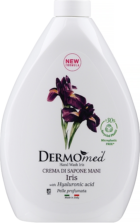 Flüssige Creme-Seife mit Talk und Iris - Dermomed Cream Soap Talc And Iris (Nachfüller) — Bild N1