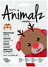 Düfte, Parfümerie und Kosmetik Beruhigende Tuchmaske für das Gesicht mit Grapefruit - masqueBar Animalz Reindeer Calming Sheet Mask