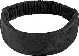 Stirnband Suede Classic aus Öko-Wildleder gerade, schwarz - MAKEUP Hair Accessories — Bild N1