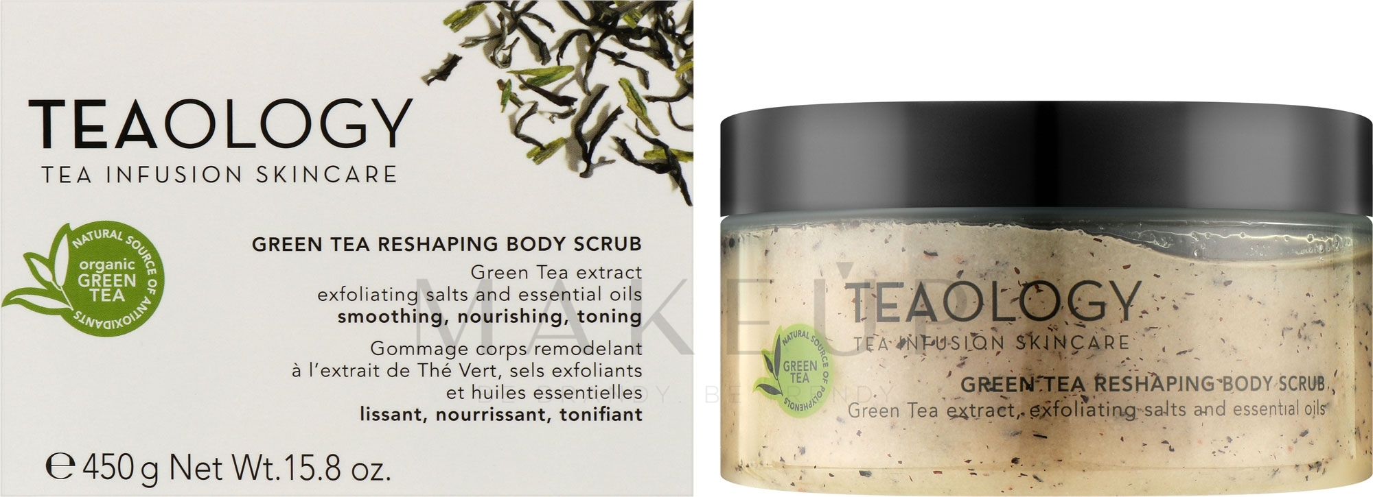 Körperpeeling Grapefruit - Teaology Green Tea Reshaping Body Scrub — Bild 450 g