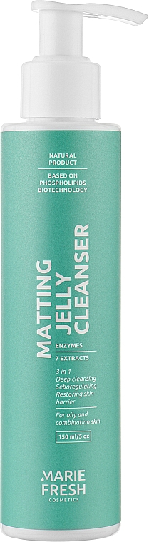 Mattierendes Reinigungsgel für fettige Haut und Mischhaut - Marie Fresh Cosmetics Matting Jelly Cleanser — Bild N1