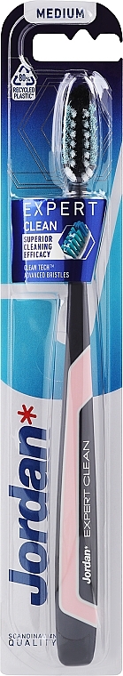 Zahnbürste Expert Clean mittel schwarz-rosa - Jordan Expert Clean Medium — Bild N1