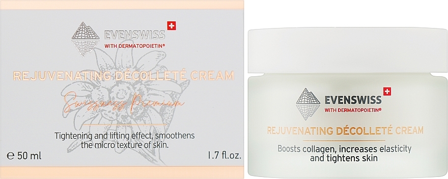 Verjüngende Dekolleté-Creme mit Mariendistelextrakt - Evenswiss Rejuvenating Decollete Cream — Bild N2