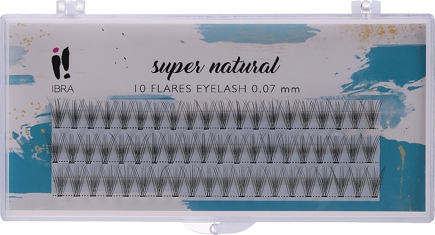 Wimpernbüschel-Set C 11 mm - Ibra 10 Flares Eyelash Knot-fre Naturals — Bild N1