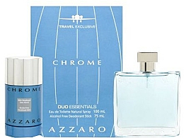 Düfte, Parfümerie und Kosmetik Azzaro Chrome - Duftset (Eau de Toilette 100ml + Deostick 75ml)