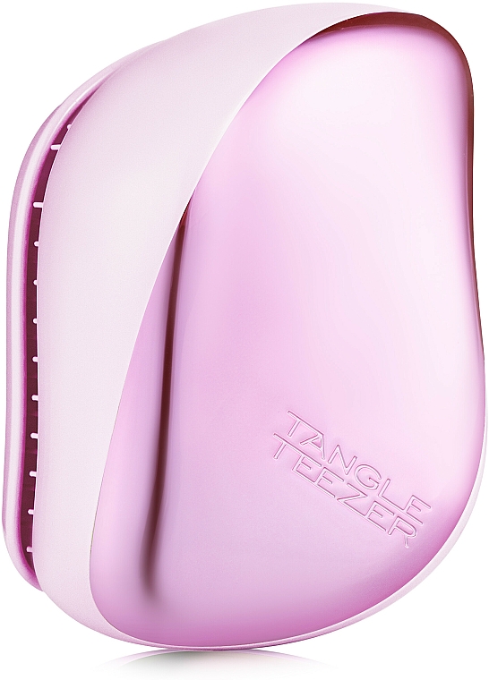 Kompakte Haarbürste chrom-rosa - Tangle Teezer Compact Styler Baby Doll Pink Chrome — Bild N1