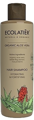 Stärkendes Shampoo zum Haarwachstum mit Bio Aloeextrakt und Pflanzenproteinen - Ecolatier Organic Aloe Vera Shampoo — Foto N1