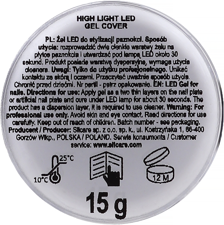 LED Aufbaugel Cover - Silcare Light Led Gel Cover — Foto N4
