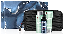 Düfte, Parfümerie und Kosmetik Set - Biotherm Aquapower Gift Set (f/gel/75ml + sh/gel/75 ml + sh/foam/50ml + pouch)
