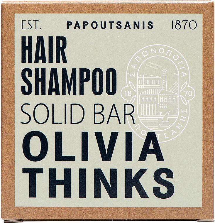 Festes Haarshampoo - Papoutsanis Olivia Thinks Waterless Hair Shampoo Bar in Box — Bild N2