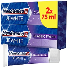 Düfte, Parfümerie und Kosmetik Zahnpflegeset - Blend-A-Med 3D White Classic Fresh (Zahnpasta 2x75ml)