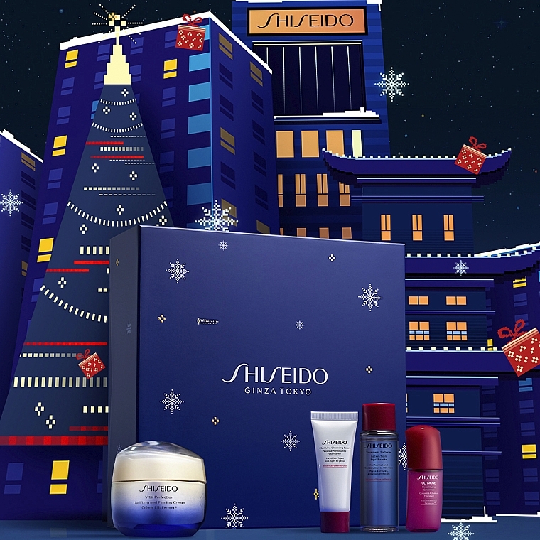 Gesichtspflegeset - Shiseido Vital Perfection Holiday Kit (Gesichtscreme 50ml + Reinigungsschaum 15ml + Gesichtslotion 30ml + Gesichtskonzentrat 10ml) — Bild N3