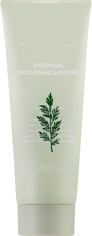 Schaum für das Gesicht mit Wermut - Missha Artemisia Calming Pack Foam Cleanser — Bild N1