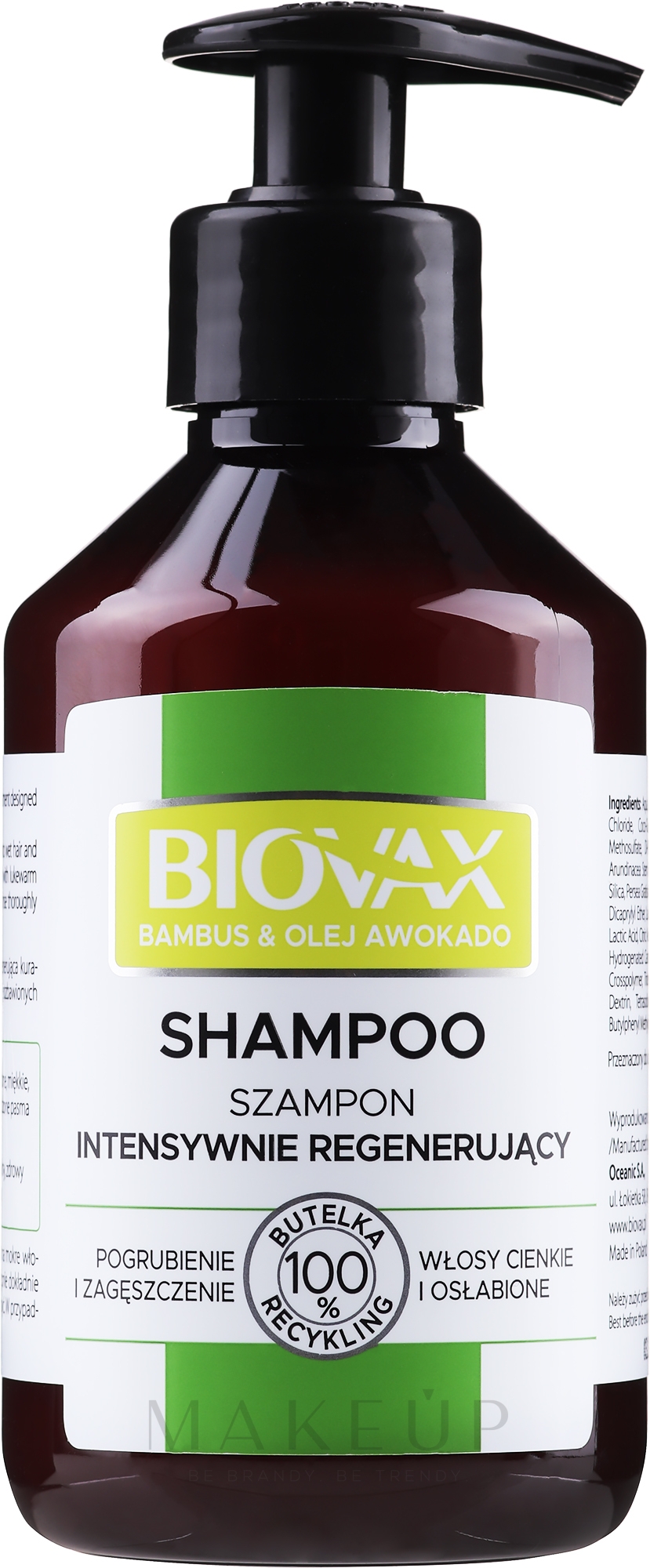 Haarshampoo mit Bambus und Avocado - Biovax Hair Shampoo — Bild 200 ml