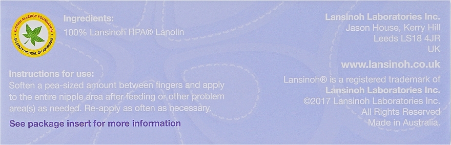 Brustwarzencreme - Lansinoh HPA® Lanolin — Bild N1