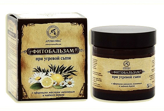 Gesichtsbalsam gegen Akne mit Zitronen- und Teebaumöl - Aromatika — Bild N1