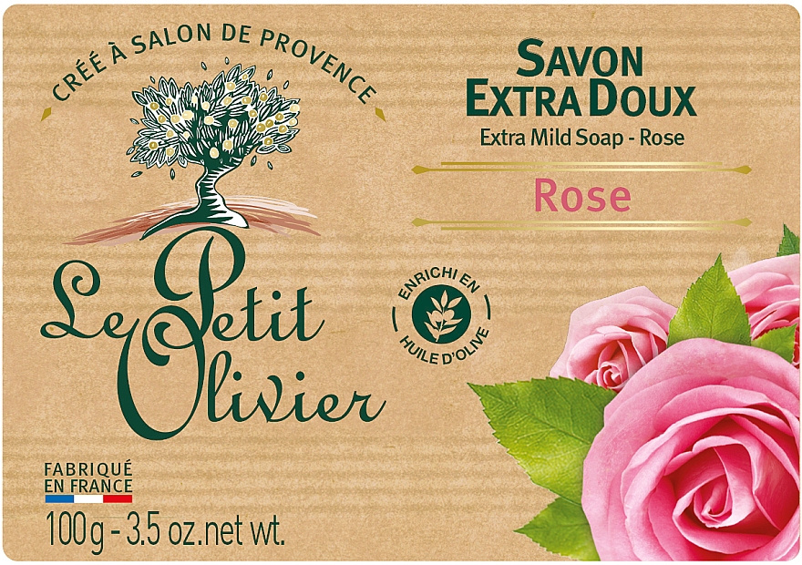 Seife mit Rosenextrakt - Le Petit Olivier Extra Mild Soap Rose