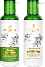 Shampoo & Spülung Set Teebaum & Pfefferminz - Naturavis Tea Tree & Peppermint Shampoo & Conditioner Set (shm/500ml + cond/500ml) — Bild N2