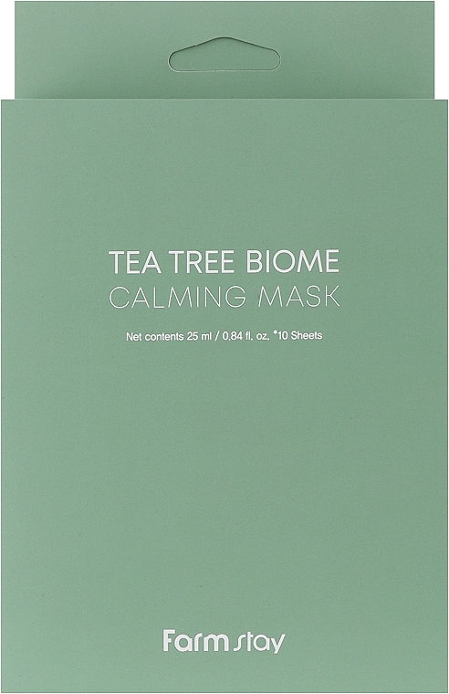 Beruhigende Maske mit Teebaumextrakt - FarmStay Tea Tree Biome Calming Mask — Bild N1