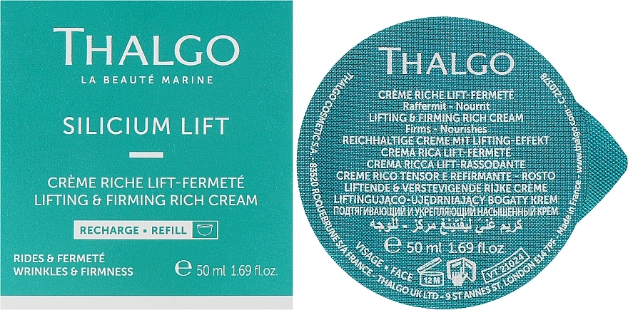 Reichhaltige Creme mit Liftingeffekt - Thalgo Silicium Lift Intensive Lifting & Firming Rich Cream (Refill)  — Bild N2