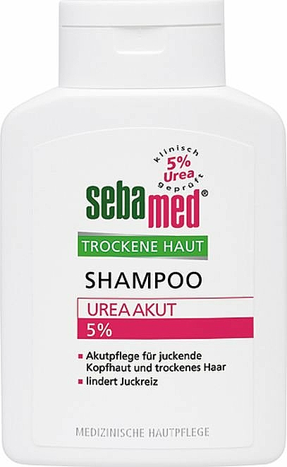 Shampoo für juckende Kopfhaut und trockenes Haar mit 5% Urea - Sebamed Dry Skin Hair Shampoo 5% Urea — Bild N1