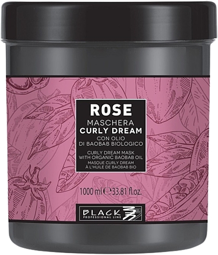 Maske für lockiges Haar - Black Professional Line Rose Curly Dream Mask — Bild N2