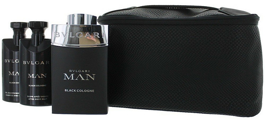 Bvlgari Man Black Cologne - Duftset (Eau de Toilette 100ml + After Shave Balsam 75ml + Duschgel 75ml + Kosmetiktasche)  — Bild N2
