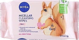 Mizellen-Make-up-Entferner-Tücher - NIVEA Biodegradable Micellar Cleansing Wipes 3 In 1 Squirrel  — Bild N1