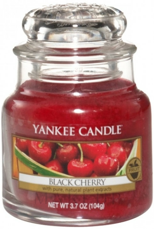 Duftkerze im Glas Black Cherry - Yankee Candle Black Cherry Jar — Bild 104 g