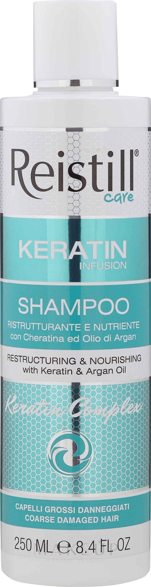 Glättendes Keratin-Shampoo für grobes Haar - Reistill Keratin Infusion Shampoo — Bild 250 ml