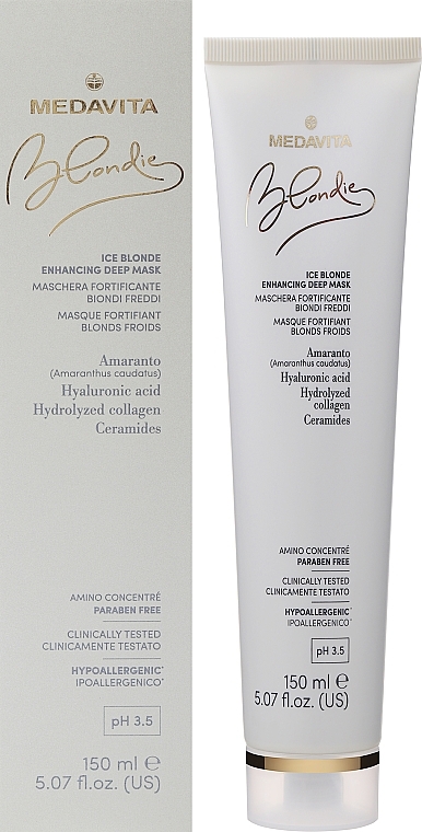 Maske für kühle Blondtöne - Medavita Blondie Ice Blonde Enhancing Deep Mask — Bild N3