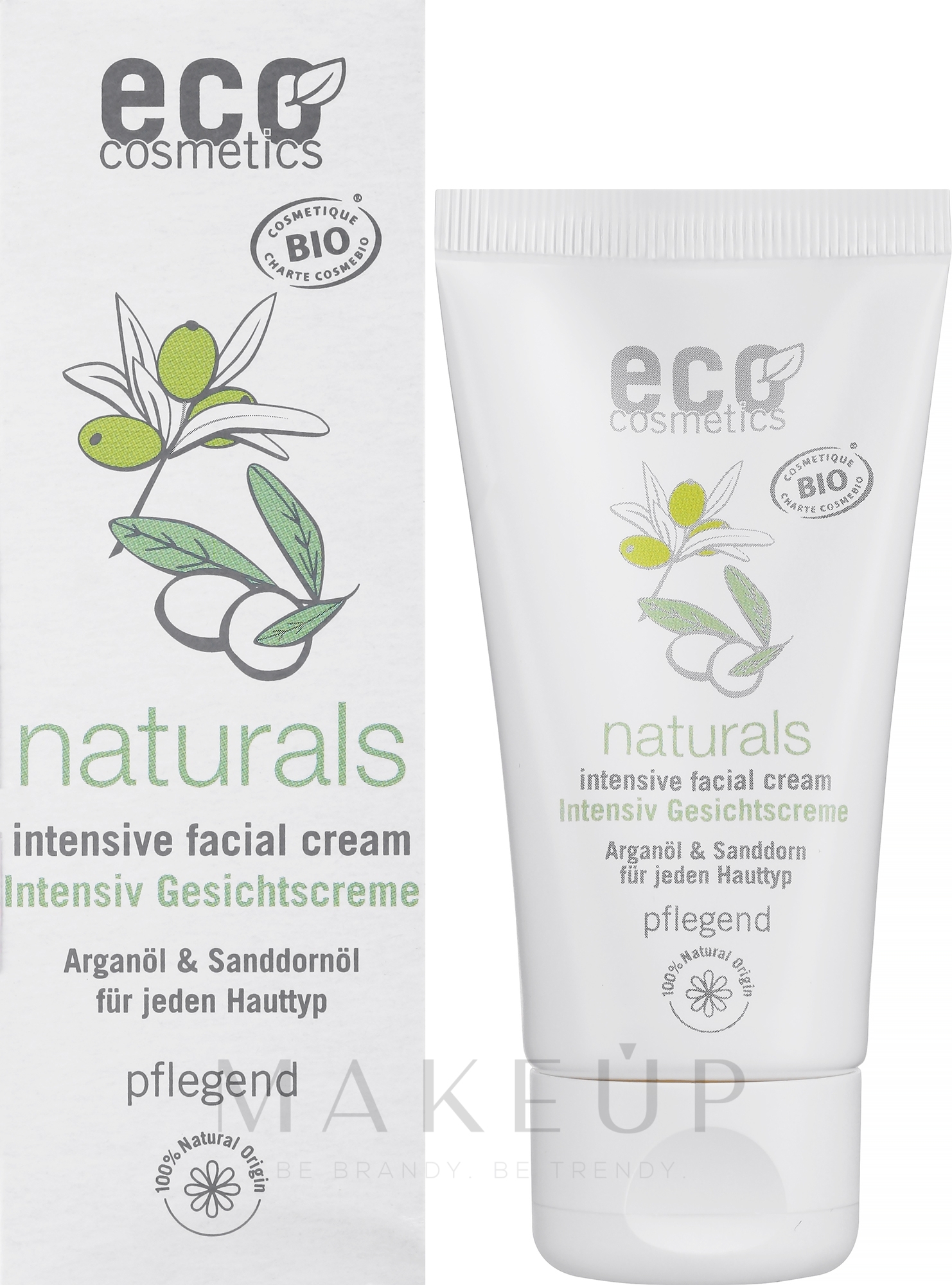 Intensivpflege für das Gesicht mit Arganöl und Sanddorn - Eco Cosmetics — Bild 50 ml