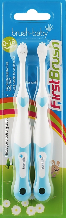 2er-Set Kinderzahnbürsten, blau - Brush-Baby — Bild N1