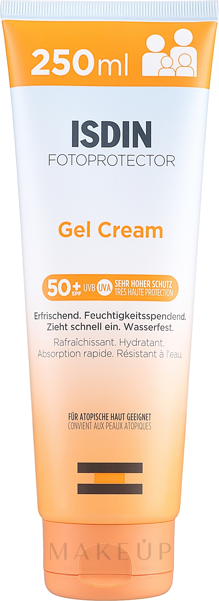 Sonnenschutz-Gel - Isdin Fotoprotector Gel Cream SPF50+ — Bild 250 ml
