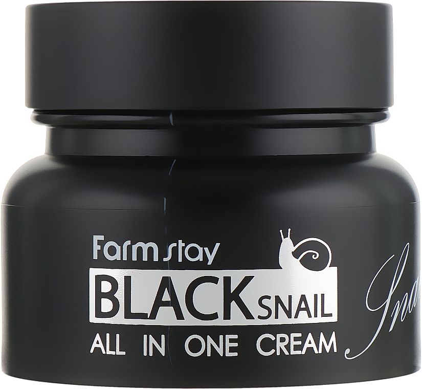 Multifunktionale Gesichtscreme mit schwarzem Schneckenmucin - FarmStay All-In-One Black Snail Cream — Bild N2