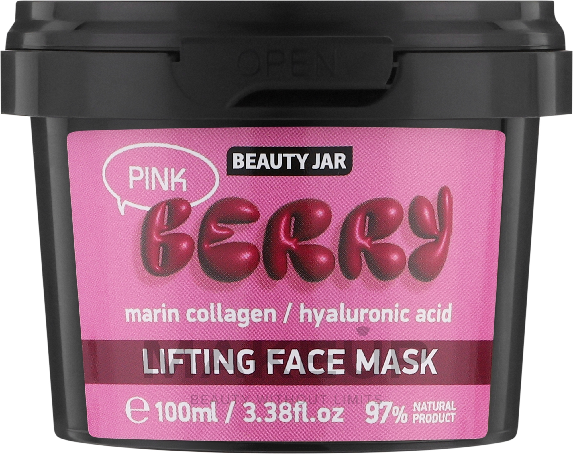 Lifting-Maske - Beauty Jar Pink Berry Lifting Face Mask — Bild 100 ml