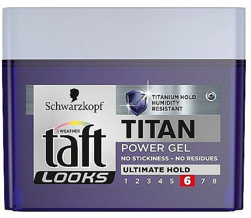 Haargel "Titan" ultimativ straker Halt für Männer - Schwarzkopf Taft Looks Titan Power Gel Ultimate Hold