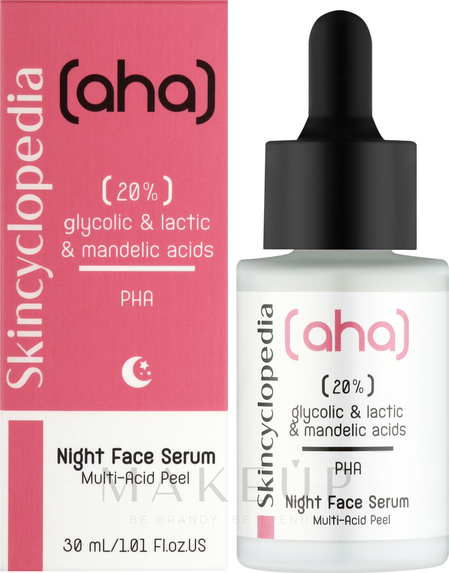 Gesichtsserum für die Nacht mit 20% AHA- und PHA-Säuren - Skincyclopedia Night Face Serum Night Peeling With 20% AHA & PHA — Bild 30 ml