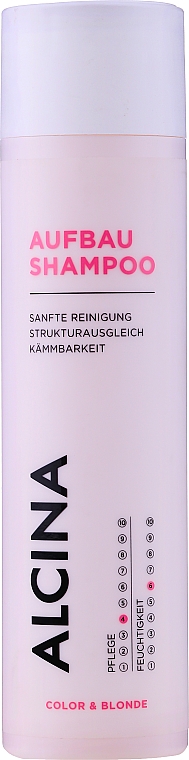 Aufbauendes Shampoo für trockenes, strapaziertes und stark beanspruchtes Haar - Alcina Color & Blonde Regenerative Shampoo — Bild N1
